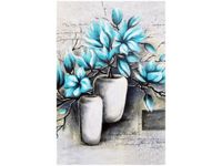 80CM 120 OBRAZ MAGNOLIE NIEBIESKICH KOLORACH ŚCIENNY