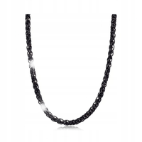 Łańcuszek ze stali chirurgicznej 55cm grubość 5mm czarny