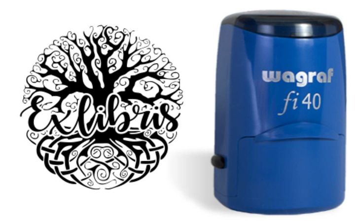 Exlibris pieczątka stempel 40mm PREZENT Ex libris zdjęcie 1