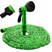 WĄŻ OGRODOWY 30m ROZCIĄGLIWY ROZCIĄGANY ELASTYCZNY + ZŁĄCZKI + PISTOLET