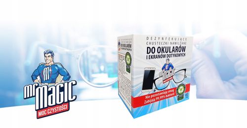 MR MAGIC DEZYNFEKUJĄCE CHUSTECZKI NAWILŻANE DO OKULARÓW I EKRANÓW 60 SZTUK na Arena.pl