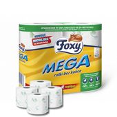 Papier Toaletowy Foxy Mega Bez Końca 4 Rolki Bardzo DŁUGIE x 6 opakowań