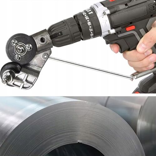 ADAPTER DO CIĘCIA BLACHY NA WKRĘTARKĘ WIERTARKĘ PRZYSTAWKA NOŻYCE na Arena.pl