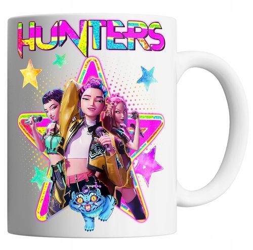 KUBEK 330ml - HUNTRIX KPOP DEMON HUNTERS MIRA RUMI ZOEY PREZENT + IMIĘ na Arena.pl