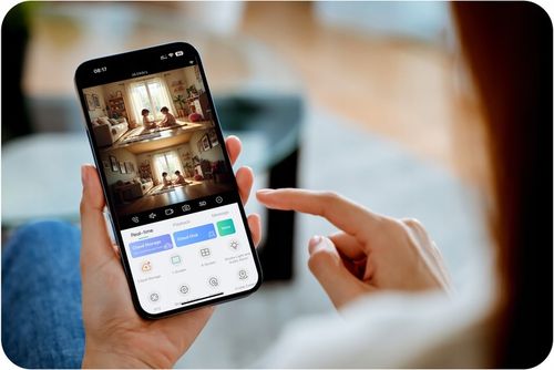OBROTOWA KAMERA IP WIFI WEWNĘTRZNA NIANIA ELEKTRONICZNA DWA OBIEKTYWY 4MPx na Arena.pl