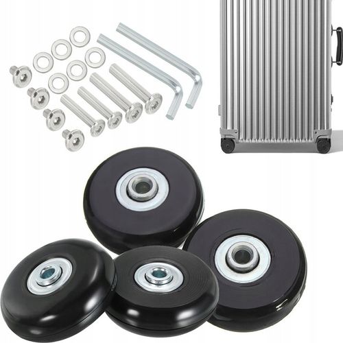 UNIWERSALNE KÓŁKA ZAPASOWE DO WALIZEK BAGAŻOWYCH Z METALOWYMI OSIAMI 4 SZT na Arena.pl
