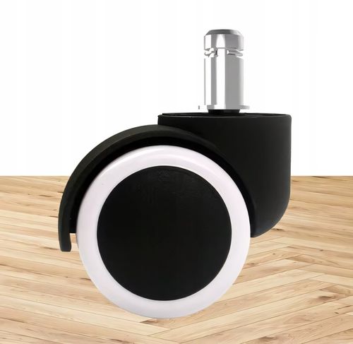 KÓŁKA DO FOTELA OBROTOWEGO 5X KRZESŁA NIE RYSUJĄ PODŁOGI BEZ RYS BIAŁE na Arena.pl