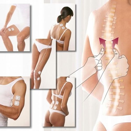 ELEKTROSTYMULATOR MIĘŚNI I NERWÓW TENS EMS ZESTAW ELEKTRODY PADY 2 KANAŁY na Arena.pl