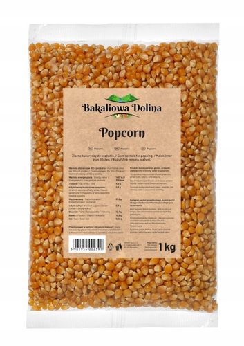 POPCORN 5 KG ZIARNO KUKURYDZA DO PRAŻENIA BEZ SOLI DOSKONAŁA PRZEKĄSKA na Arena.pl