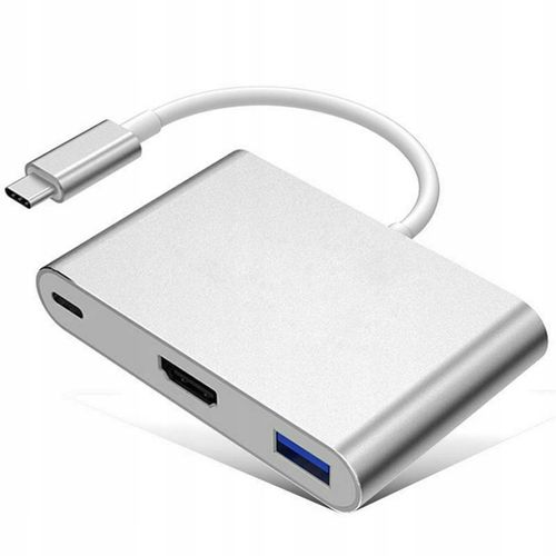 Adapter Przejściówka HUB 3w1 MHL HUB USB C HDMI 4K do MacBook Samsung na Arena.pl