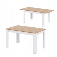 Stół rozkładany LOFT 90x160/225 do jadalni - craft złoty / biały