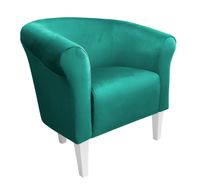 Fotel Milo nogi 20cm białe turkus MG20