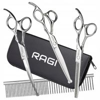 NOŻYCZKI DO STRZYŻENIA PSÓW GRZEBIEŃ FRYZJER PSA Zestaw do Obcinania w Etui