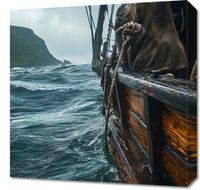 Obraz 50x50cm Statek na Falach