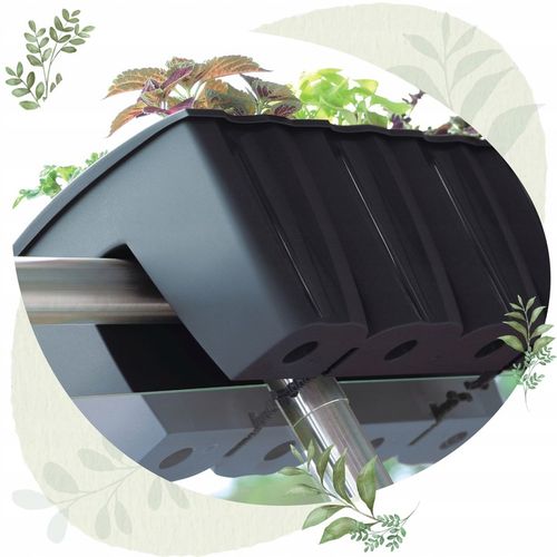 3x Skrzynka na balustradę DCRO600, Doniczka balkonowa +keramzyt 5l Antracyt na Arena.pl