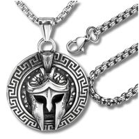 Naszyjnik ze stali chirurgicznej spartańska maska