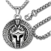 Naszyjnik ze stali chirurgicznej spartańska maska