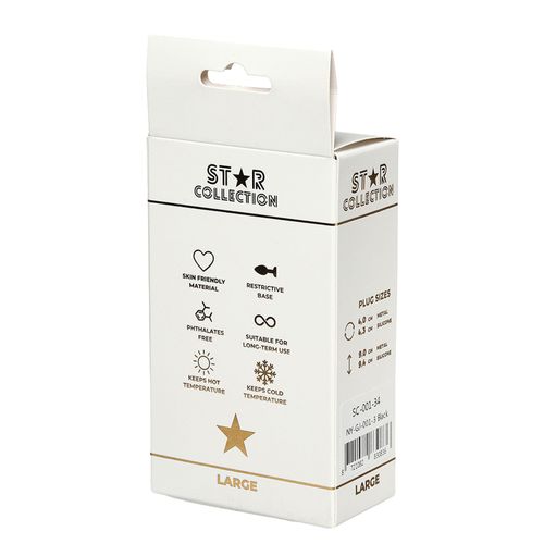 Star Collection - Black Silicone Anal Plug L- Purple Stone na Arena.pl