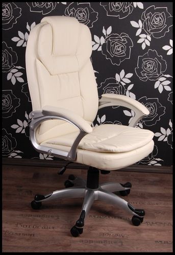 Fotel biurowy GIOSEDIO ecru, model BSM006 na Arena.pl
