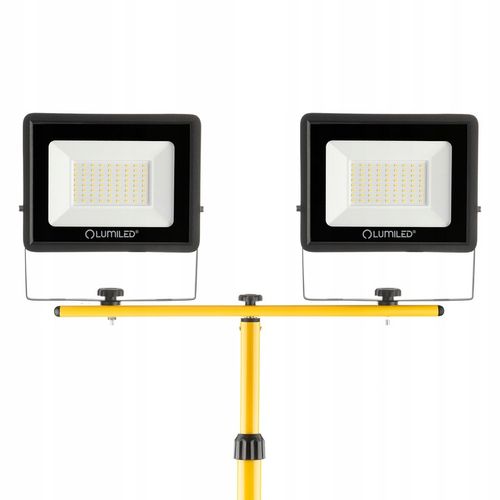 Naświetlacz Halogen LED Lampa 2x 50W + Statyw + Przewód Zasilający na Arena.pl