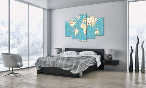 Obraz Na Płótnie - Mapa Kontynent - 150X100 Cm - Ea150X100-3106 na Arena.pl