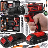 WIERTARKO WKRĘTARKA UDAROWA ZESTAW NARZĘDZI W WALIZCE WIERTŁA BITY