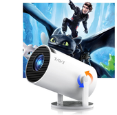 Projektor LED XGODY Gimbal 3 Biały Przenośny Rzutnik Android TV