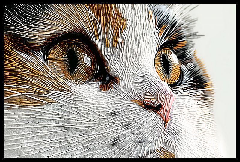 Plakat 60x40cm Nitkowany Kot zdjęcie 2