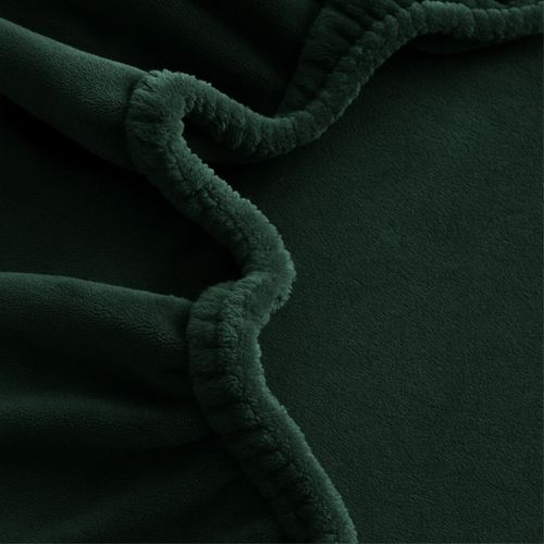PRZEŚCIERADŁO Z GUMKĄ 140x200 PLUSZOWE POLAROWE MIŚ MIĘKKIE CIEPŁE CIEMNY ZIELONY na Arena.pl