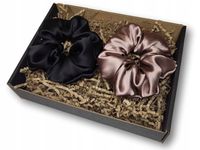 JEDWABNE GUMKI DO WŁOSÓW BOX PREZENTOWY SCRUNCHIE JEDWAB 100% 2-PAK