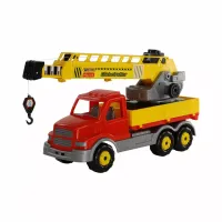 Zabawka dla dziecka pojazd samochód z obrotowym dźwigiem "Stalker" w siatce