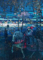 Plakat 50x70cm Riding Couple, Wassily Kandinsky Vintage do Salonu