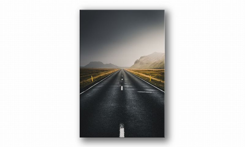 OBRAZ NA PŁÓTNIE 016 Droga na polach 30x40cm zdjęcie 2