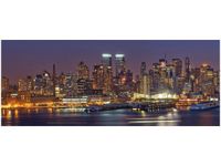 100X40CM MANHATTAN AT NIGHT OBRAZ DREWNO