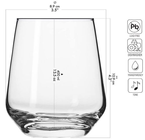 Zestaw 6 Niskich Szklanek Na Zimne Napoje 400 Ml na Arena.pl