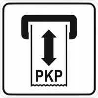 Tabliczka informacyjna Grawer 10x10 piktogram Kasownik biletów PKP