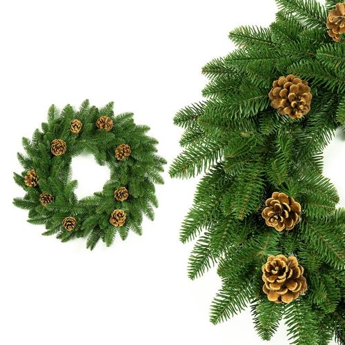 Girlanda Jodła z szyszkami PE gęsta jak naturalna 100 cm Święta dekoracja na Arena.pl