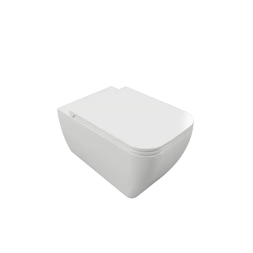 Quadra miska WC 55 cm wisząca bezrantowa, biały połysk na Arena.pl
