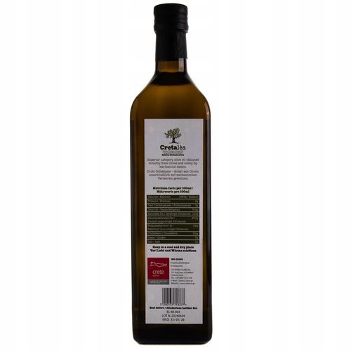 Oliwa z Oliwek Extra Virgin 1L Grecka NIEFILTROWANA Data 03/2027 na Arena.pl