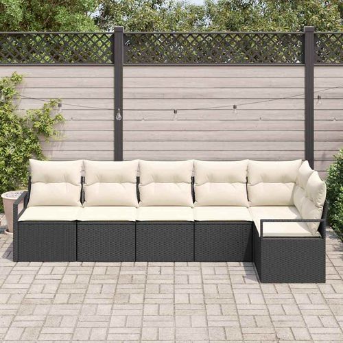 Zestaw Sof 6 pcs Czarny polirattan na Arena.pl