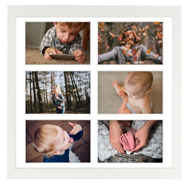 Ramka na 6 zdjęć Hekla 40x40x6 MDF galeria biały 1szt. zdjęcie 1