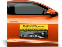 Magnes na samochód reklama magnetyczna 60x30 MONITORING MONTAŻ SPRZEDAŻ