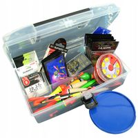 ZESTAW wędkarski NA SPŁAWIK 169szt JAXON pudełko