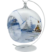 Bombka Lampion ze stojakiem: Zimowa Chatka