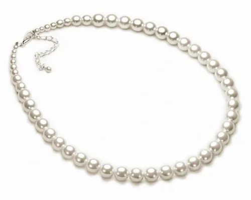 Perły Białe Naszyjnik Klasyczny Perełki Szklane 50cm Z Pereł Jablonex Modny na Arena.pl