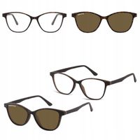 2w1 Okulary Korekcyjne Zerówki z NAKŁADKĄ PRZECIWSŁONECZNĄ z Polaryzacją