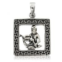 SREBRNY WISIOREK ZNAK ZODIAKU WODNIK PRÓBA SREBRA 925 GRAWER GRATIS