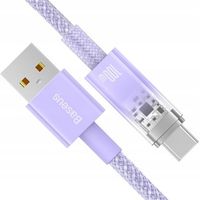 2 x BASEUS kabel USB A do Typ C PD 100W Explorer CATS010505 2 fioletowy