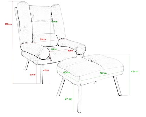 FOTEL TOKIO ROZKŁADANY Z PODNÓŻKIEM N. ZŁOTA BL06 na Arena.pl