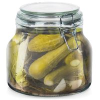 Słoik Pojemnik Szklany Kuchenny Patentowy z Klipsem do Żywności 1,85L